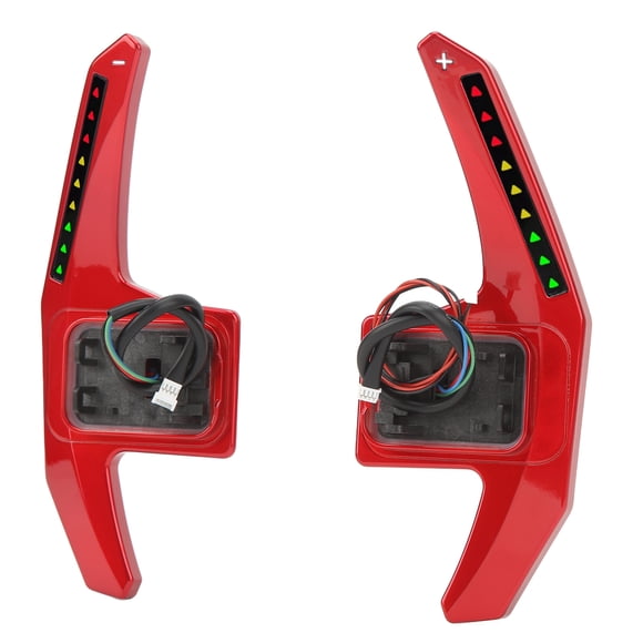 LED Paddle Shifter, Steering Wheel  Paddle 165mm  Pressure Data Display With OBD Box Connection Cable For Vehicle Black,Red