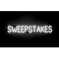 thumbnail image 1 of SpellBrite SWEEPSTAKES LED Sign for Business. 43.6" x 6.3" White SWEEPSTAKES Sign Has Neon Sign Look With Energy Efficient LED Light Source. Visible from 500+ Feet, 8 Animation Settings., 1 of 4