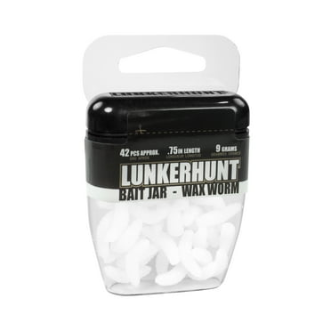 Wax Worm Bait Jar - White - 0.75" & 1/3 oz