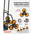 thumbnail image 3 of KFFKFF Heavy-Duty Stair Climbing Cart, 440 lbs Capacity, Folding Trolley with Adjustable Handle, 6 Wheels, and 2 Bungee Cords for Home, Groceries, and Warehouse Use, 3 of 9