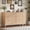 Oak, variant on 9 Drawer Dresser for Bedroom , Modern Fluted Storage Chest with Farmhouse Wood Grain for Home Space