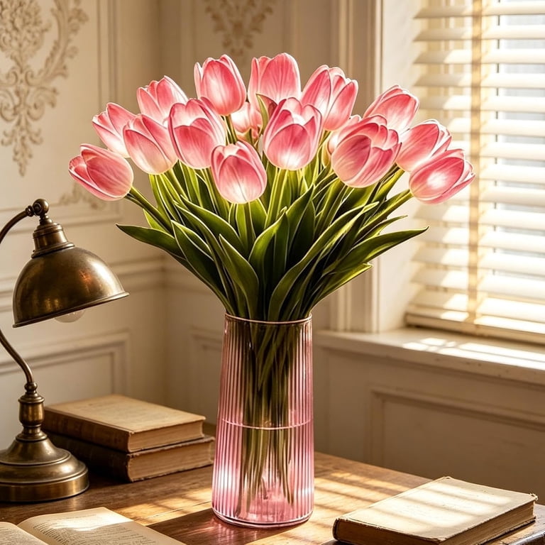 Minidiva Tulip Lamp Artificial Flowers with LED Light, Simulation Tulip Minidiva Tulip Lamp Artificial Flowers with LED Light, Simulation Tulip