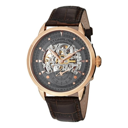 Men's 133.3345K54 Executive Automatic Self Wind Skeleton Leather Strap Watch