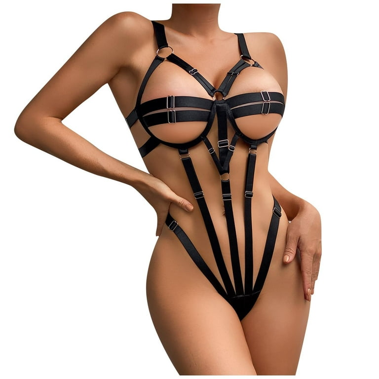 Lingerie Women's Sexy Bodysuit with Leg Ring Lingerie for Women Underwear  Fashion Sexy Underwear Sexy Chemise sexy one-piece underwear Transparent