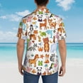 thumbnail image 4 of Disketp Hawaiian Shirts For Men,Animal Cartoon Style Print Mens Casual Short Sleeve Button Down Shirts Beach Shirt, 4 of 7
