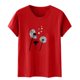 thumbnail image 5 of Blusas de Manga Corta para las Mujeres Divertida Impresión Cuello Redondo Camiseta Vintage, Blusas de Primavera para las Mujeres, 5 of 5