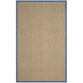 thumbnail image 2 of SAFAVIEH Natural Fiber Arbor Bordered Area Rug, Natural/Light Navy, 6' x 9' - Coastal Design, Natural & Light Navy, Seagrass, Ideal for Entryway, Kitchen, Living Room, Office, 2 of 10
