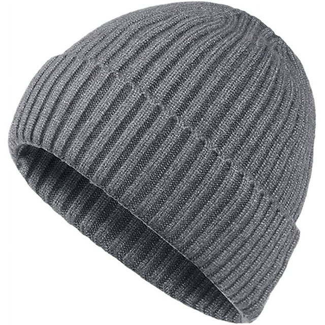 Sombreros de invierno para hombres Gorro holgado de punto de lana Gorros cálidos y holgados con calavera