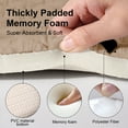 thumbnail image 6 of sruoe Bath Mat Rugs, Bath Mats for Bathroom Floor, Extra Absorbent Quick Dry Bathroom Mats, Washable Bath Rugs and Mats, Bath Carpet for Shower, Polyester, Khaki, 6 of 6