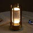 thumbnail image 4 of Lámpara de mesa inalámbrica LED con atenuación táctil recargable para adornos al aire libre (dorado), 4 of 5