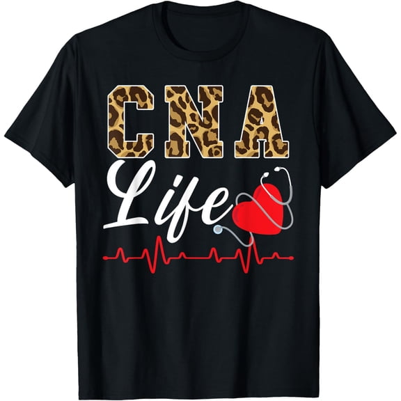 CNA Life Certified Nursing Assistant Medical Worker Hospital T-ShirtMen and women, Black T-shirt, size: Extra large