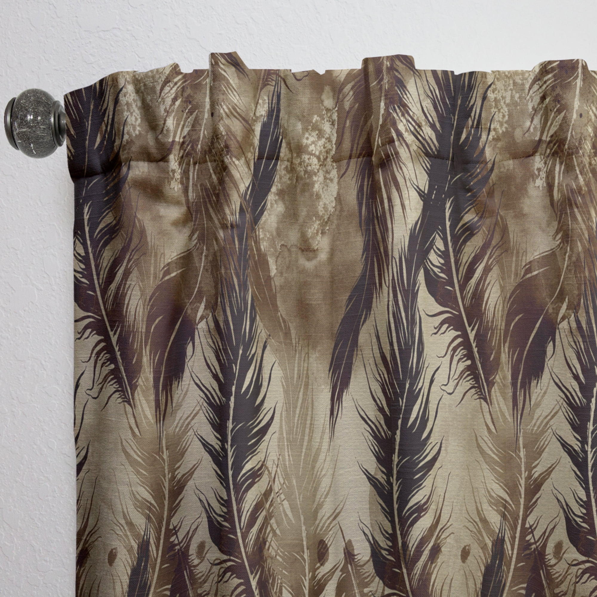 Designart 'Bird Feathers XV' Southwestern Curtain Panel