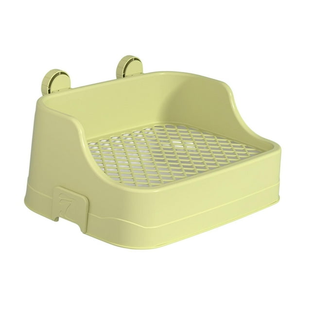 Conejos caja de arena de animales pequeños litera portátil portátil de orinal rectangular bandeja para bandeja para hámster chinchillas valesaur verde