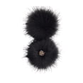 thumbnail image 2 of Injueey Bolas de piel de zorro pompones DIY sombreros de invierno bufanda Skullies de punto DIY manualidades hechas a mano fiesta Navidad ropa de felpa Artesanía negro Injueey HA059883-01, 2 of 6