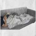 thumbnail image 6 of Explore Soft Flannel Fleece Throw Blanket, Sketch Style Mountain with an Arrow Exploring Themed Illustration, Cozy Plush for Indoor and Outdoor Use, 50" x 70", Charcoal Grey Mint Green, by Ambesonne, 6 of 6