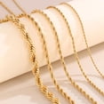 thumbnail image 3 of Cadena Collar Ajustable Torsal Acero Inoxidable Oro Mujer dorado 50 cm, 3 of 8