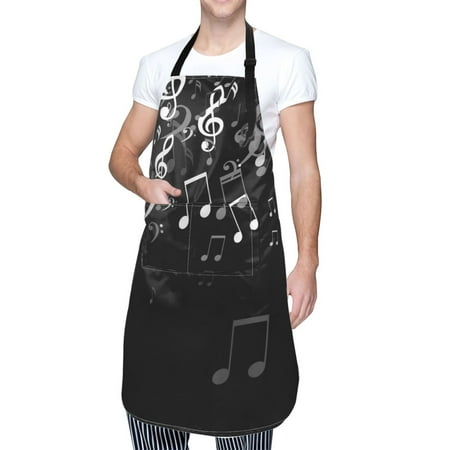 

Kdxio Falling Musical Apron with Pockets Adjustable Kitchen Aprons for Men Women Waterproof Aprons for Cooking Drawing Crafting Baking Household Cleaning
