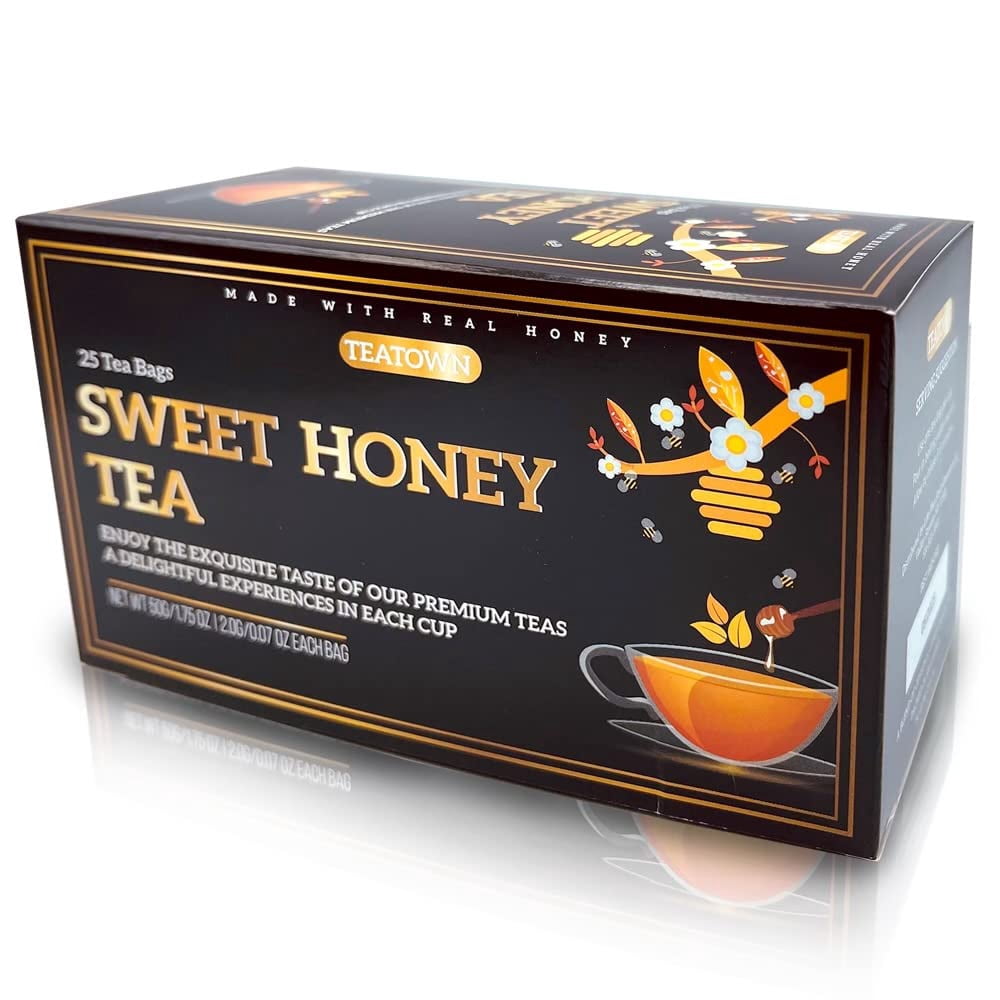Sweet Honey Infused Herbal Black Tea – 25 Bags With Real Honey, Caffeinated, All-Natural - View #5