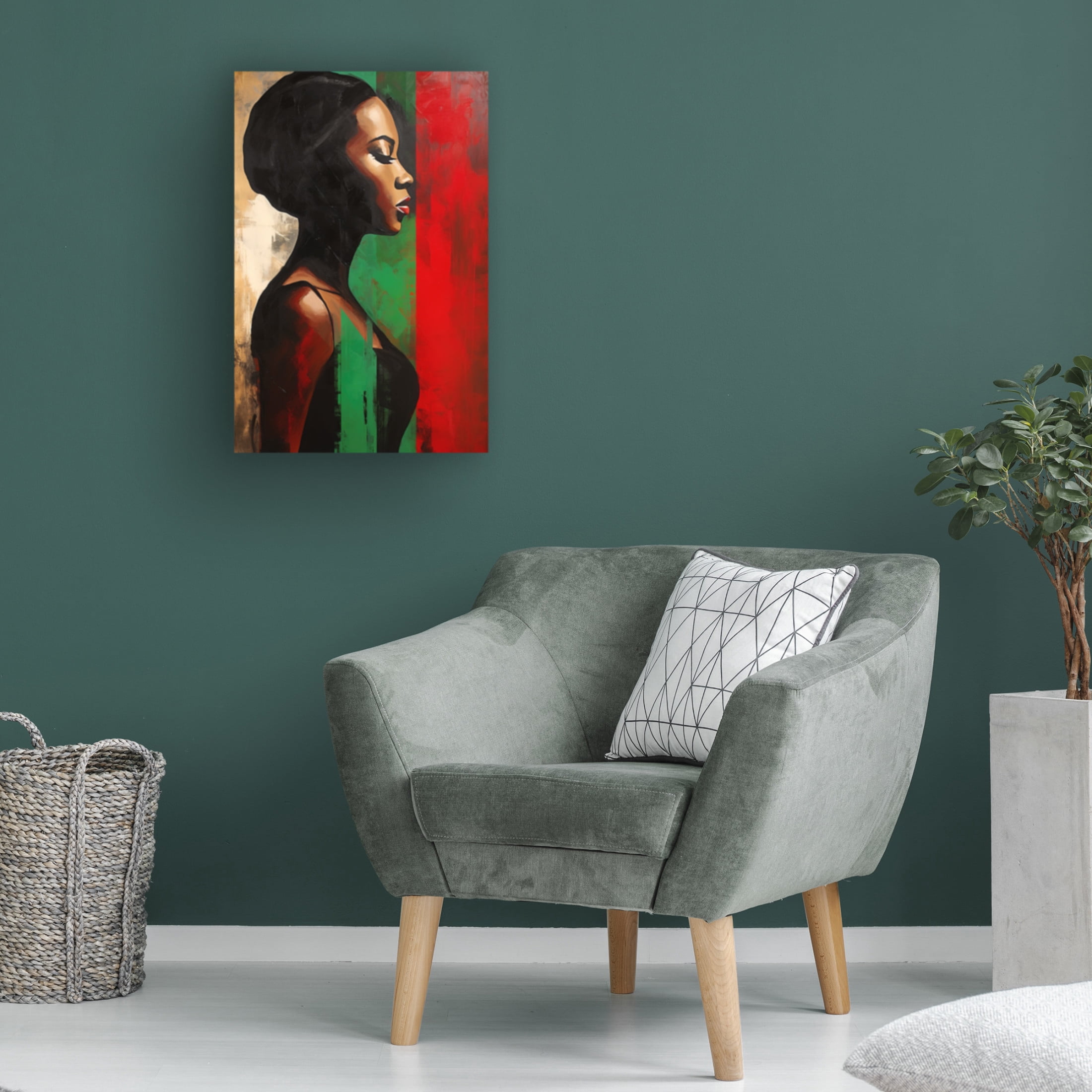 Canvas Wall Art - Ray Heere 'Colorful Model 24' Wall Art for Living Room, Bedroom, or Office Décor by Trademark Fine Art - 30 x 47 Inches