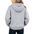 thumbnail image 5 of Resicozy Hoodies for Teen Girls Long Sleeve Hooded Sweatshirt Youth Preppy Trendy Winter Tween Pullover Cute for Kids Clothes 3-12 Years Gray 150, 5 of 7