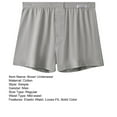 thumbnail image 7 of Men Open Design Boxer Briefs Men's Boxer Underwear with Button Placket Open Design Mid-rise Elastic Waistband Solid Color Loose Fit Shorts Briefs, 7 of 7