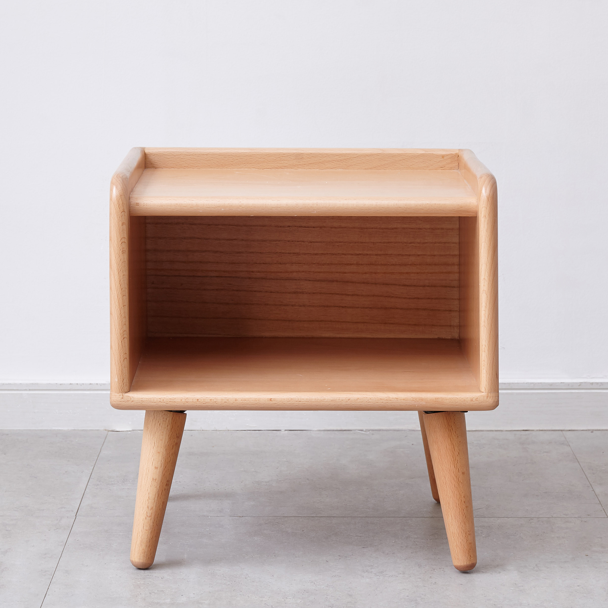 MAYEERTY European Beech Wood Nightstand – Modern Simple Design, 15.75 x 15.75 x 13.78 in