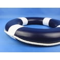 thumbnail image 3 of Handcrafted Model Ships Lifering-15inch-316 Dark Blue Painted Decorative Lifering With White Bands 15 in., 3 of 4