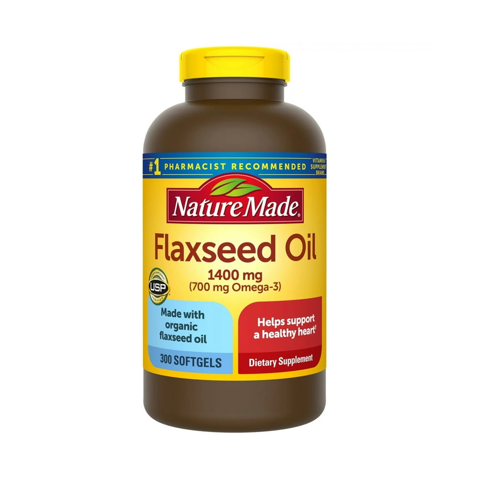 Nature Made Organic Flaxseed Oil 1400mg Omega369, 300 Liquid
