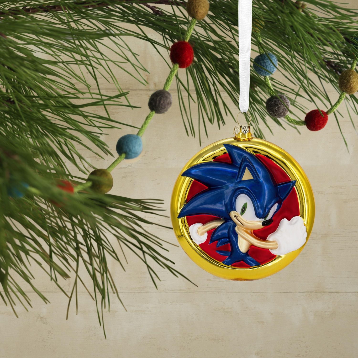 Décoration Hallmark de Noël (Sonic, le hérisson, en verre soufflé)