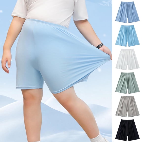 Antinious Boys Girls Plus Size Solid Loose Home Casual Half Shorts Pants