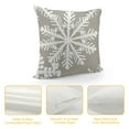 thumbnail image 4 of Nawypu  Winter Griege Snowflake Throw Pillow Covers Pack of  Christmas Decor for Bedroom Sofa Couch Cushion, 4 of 5