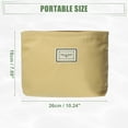 thumbnail image 4 of Unique Bargains Canvas Cosmetic Bag Canvas Zipper Makeup Pouch Makeup Bags Travel Women's Make Up Bag for Lipstick Khaki, 4 of 7