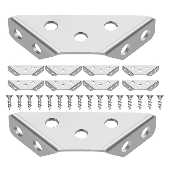 LOLIPPYY 10Pcs Furniture Corner Connectors Stainless Steel for Stable Installation on Home Decor