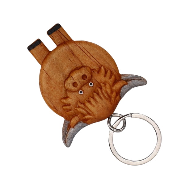 LLavero De Vaca Highland, Llavero De Animal De Bambú, Llavero De Vaca Adorable Para Bolso DIY, Accesorios De Regalo