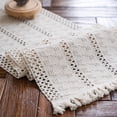 thumbnail image 1 of Camino de mesa Alynsehom Macramé de algodón beige crema 30 x 180 cm, 1 of 7