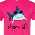 thumbnail image 4 of Inktastic Shark Life Fun Shark with Sunglasses T-Shirt, 4 of 5