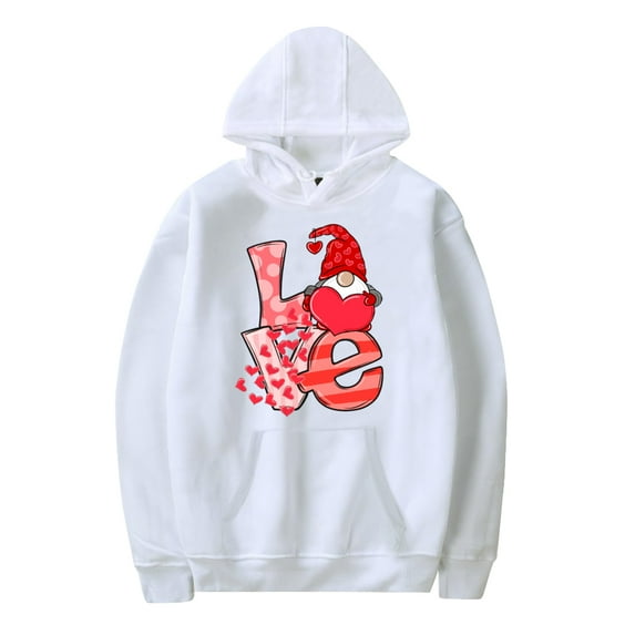 FUNIER Mens Christmas Hoodie Sweatshirt Christmas Love Printed Cotton up to Size 5XL Hooded