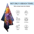thumbnail image 2 of Watercolor Wildflowers Beach Towel Microfiber Beach Towels Sand Free Quick Dry Lightweight Travel Towels, 2 of 7