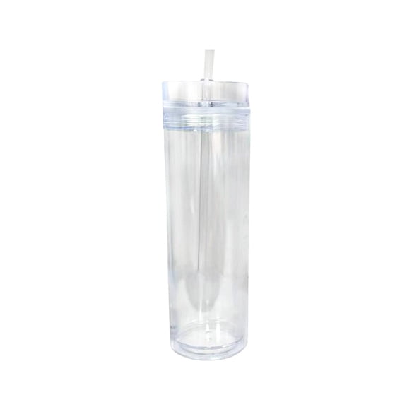 GARENAS Water Bottle Insulated Tumbler with Same Lid and Straw 16 Oz Cupdouble Clear Cup Straight Sippy Cup Summer Simple Sports Water Cup