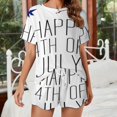 thumbnail image 2 of 4th of July Print Women'S Pajamas Set Summer Sleepwear Sets 2 Piece Lounge Set, 2 of 7