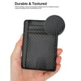 thumbnail image 2 of Luxtrada Leather Minimalist Wallet for Men & Women RFID Front Pocket Leather Card Holder Wallets (Texture Black), 2 of 8