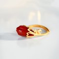 thumbnail image 3 of Womens Natural Red Agate Vintage Open Ring Copper Adjustable Band For Women Fashion Jewelry Handcrafted Gift Box, 3 of 10