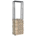 thumbnail image 1 of vidaXL Firewood Rack Black 60x25x200 cm Steel, 1 of 4