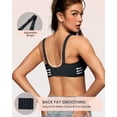 thumbnail image 3 of Bra OEAK Deep V para mujer, inalámbrico, cómodo, para flexiones, color negro, talla M, 3 of 7