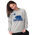 thumbnail image 2 of California Bear Distressed CA Flag Sweatshirt for Men or Women Brisco Brands X, 2 of 6