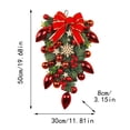 thumbnail image 3 of Hbdhejl Décorations de Noël Couronne de Sorcière d'Halloween Offre de Noël Branches Baies Rouges Cônes de Pin Papillons Rouges Ligature Couronne Décorative, 3 of 8