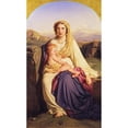 thumbnail image 2 of Paul Delaroche 10x14 Black Ornate Wood Framed Double Matted Museum Art Print Titled: The Virgin and Child (1844), 2 of 5