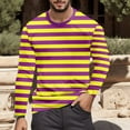 thumbnail image 5 of Afdoent Mens Long Sleeve T-Shirt Striped Crew Neck T Shirt Casual Lightweight T-Shirt For Everyday Comfort For Everyday Wear, 5 of 5