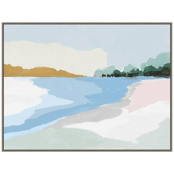 Amanti Art Soft Coastal I Framed Canvas Wall Art Print