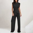 thumbnail image 6 of Levmjia Women Sleeveless Jumpsuit Summer Casual Solid Color Polyester Two Piece Outfit Comfortable Stretchy Wear for Daily Vacation Party Options, 6 of 9